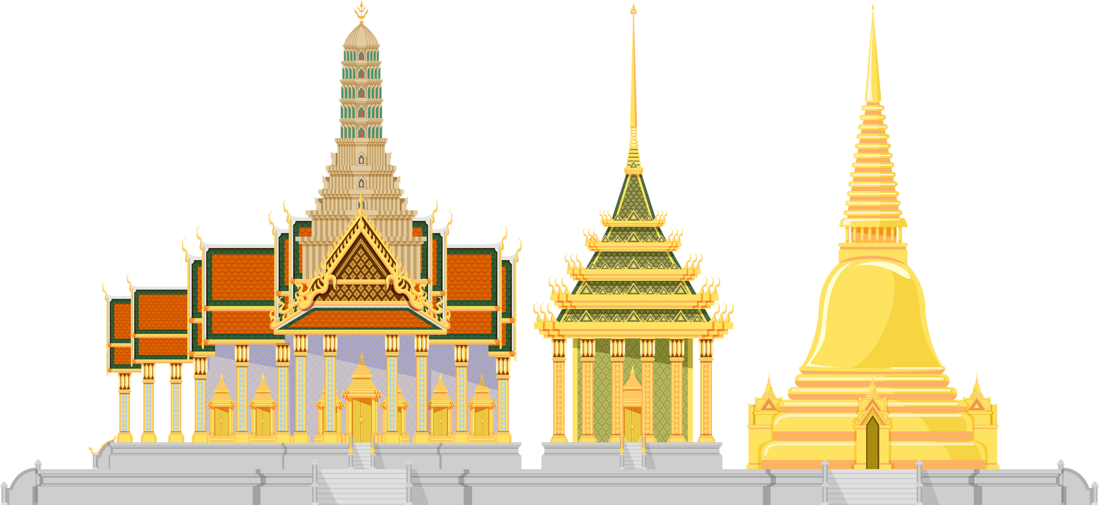 Temple of the Emerald Buddha or Wat Phra Kaew is a temple in the grand palace of Bangkok, Thailand.